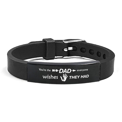 Laser Engraved Square Silicone Watch Band Bracelet