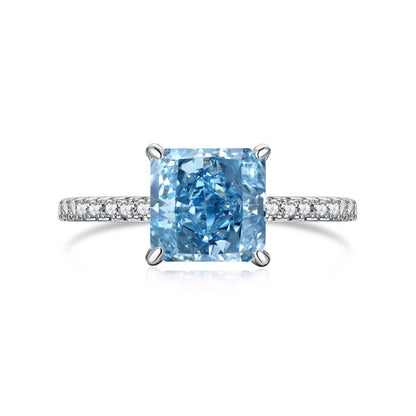 Classic and fashionable ice flower cut zircon ring - jewelryweilin