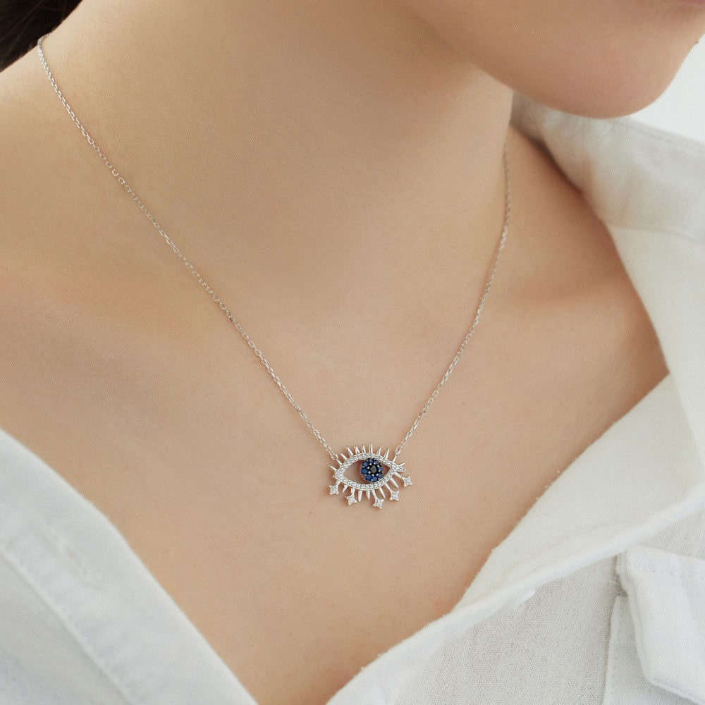 Blue Lucky Eye Necklace - jewelryweilin