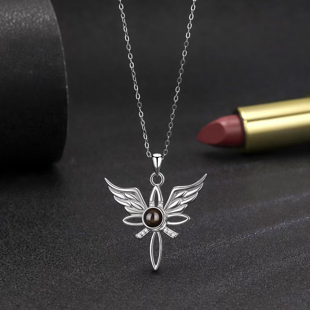 Angel Wings Photo Projection Necklace