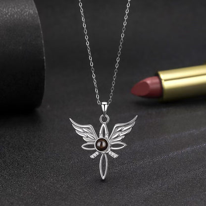 Angel Wings Photo Projection Necklace