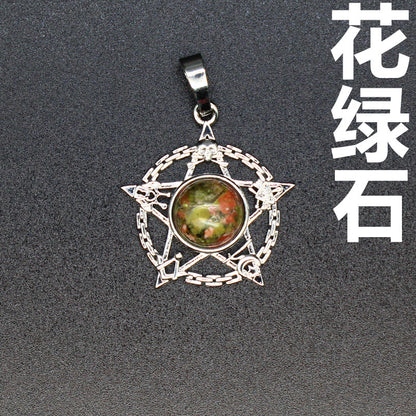 Evil Eye Malachite Pendant