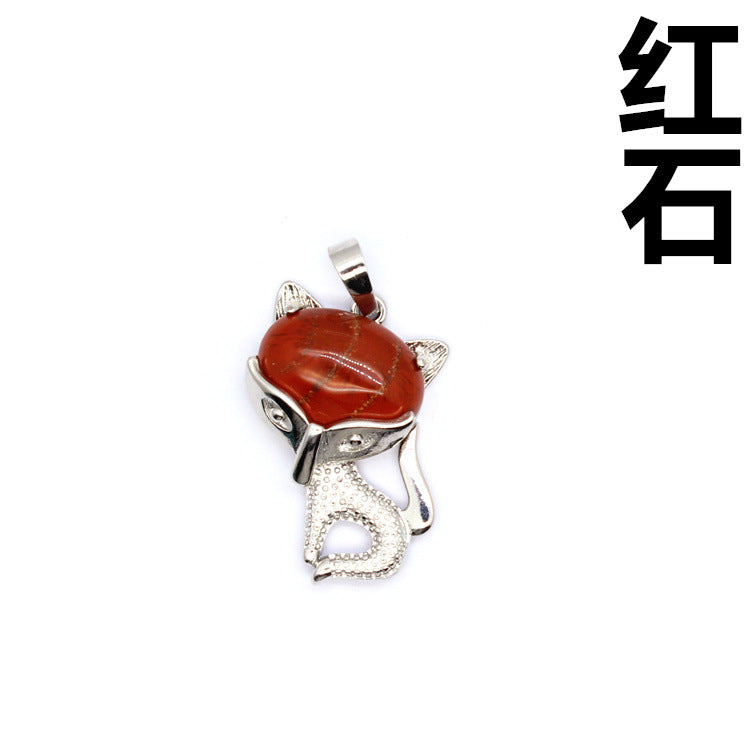 Ancient style little fox crystal pendant