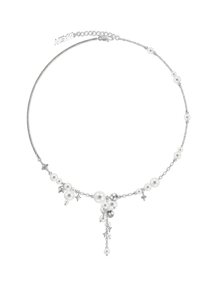 Star River Bubble Pearl Gradient Necklace