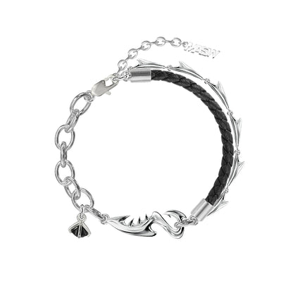 Minority cowhide cord shark bracelet