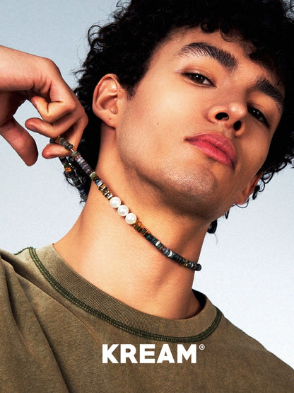 Agate pearl hip-hop necklace