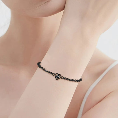 Photo projection heart circle hand chain