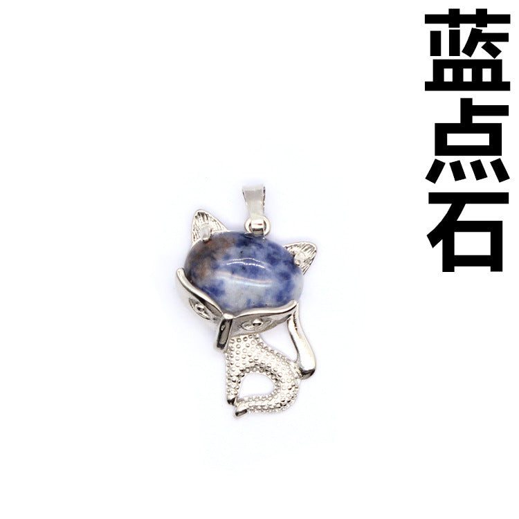 Ancient style little fox crystal pendant