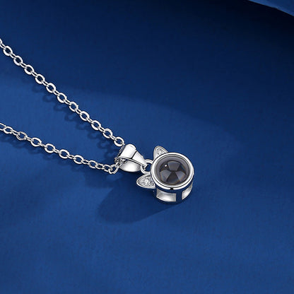 Photo Projection Cat Necklace