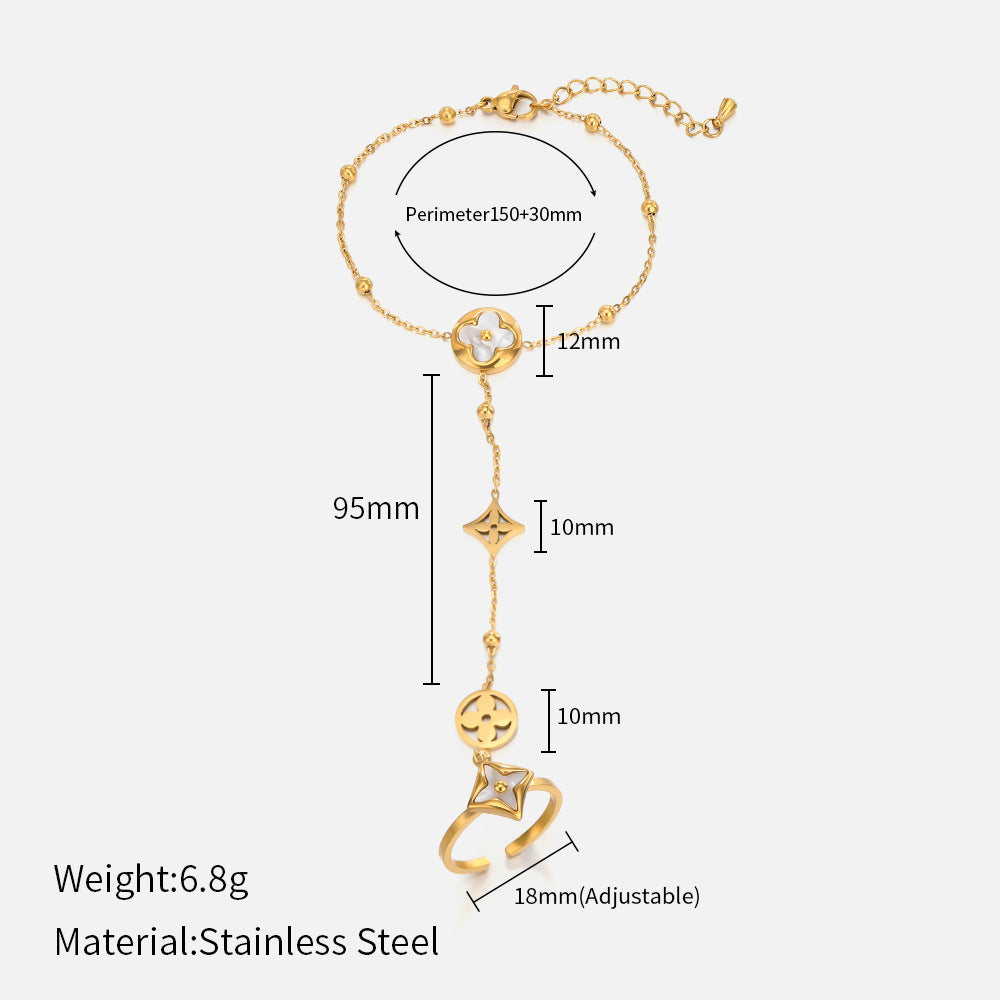 Design three-dimensional frosted butterfly finger chain