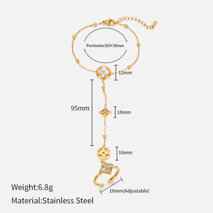 Design three-dimensional frosted butterfly finger chain