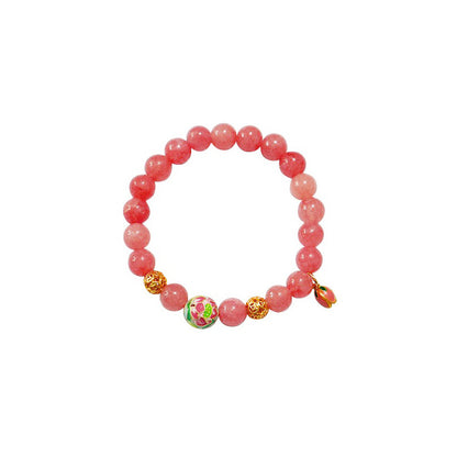 New Chinese style colorful flower beaded bracelet for women - jewelryweilin