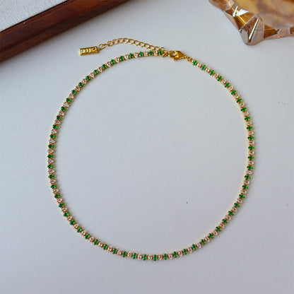 Simple retro personality colorful zircon bracelet - jewelryweilin