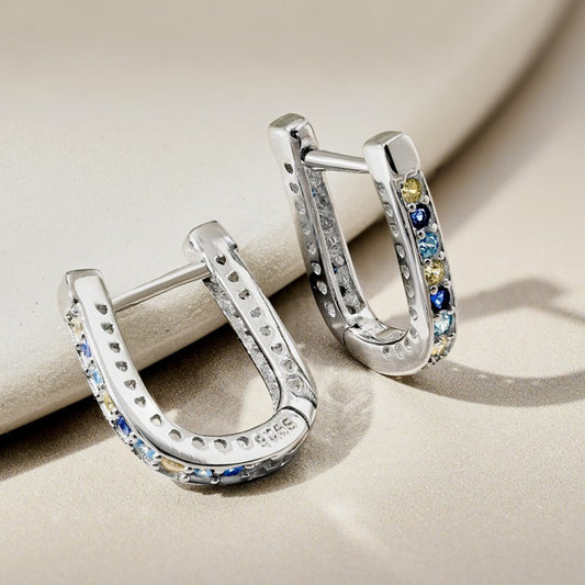 High-end design U-shaped earrings - jewelryweilin