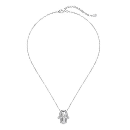 Fashion personality palm zircon necklace - jewelryweilin