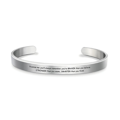 Laser Engraved Titanium Bracelet