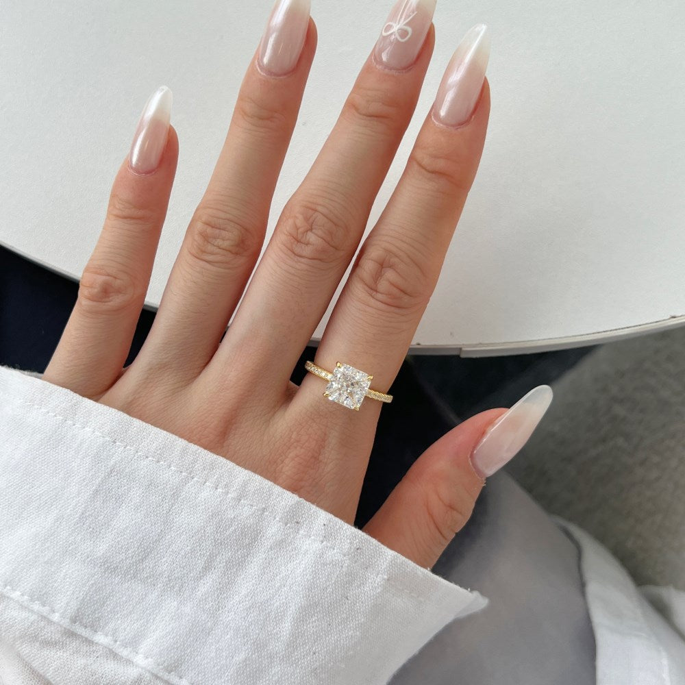 Classic and fashionable ice flower cut zircon ring - jewelryweilin