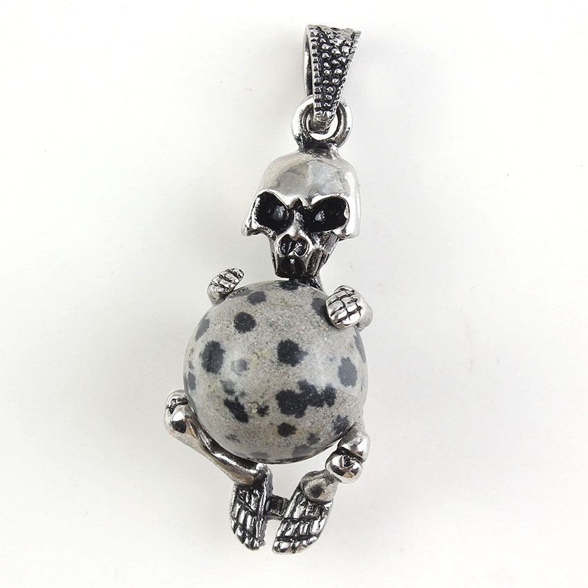 Round Bead Skull Pendant