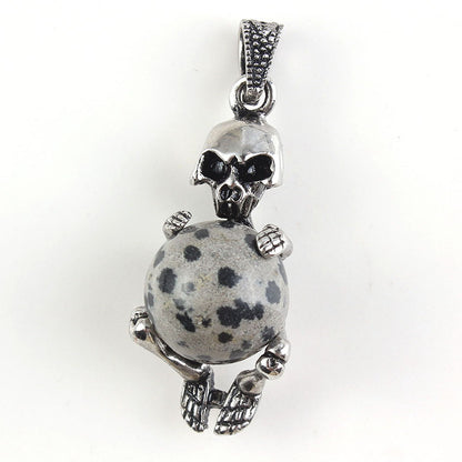 Round Bead Skull Pendant