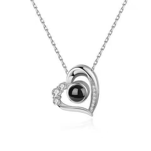 Photo Projection Heart Necklace