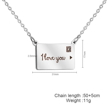 Custom pull-out photo pendant necklace
