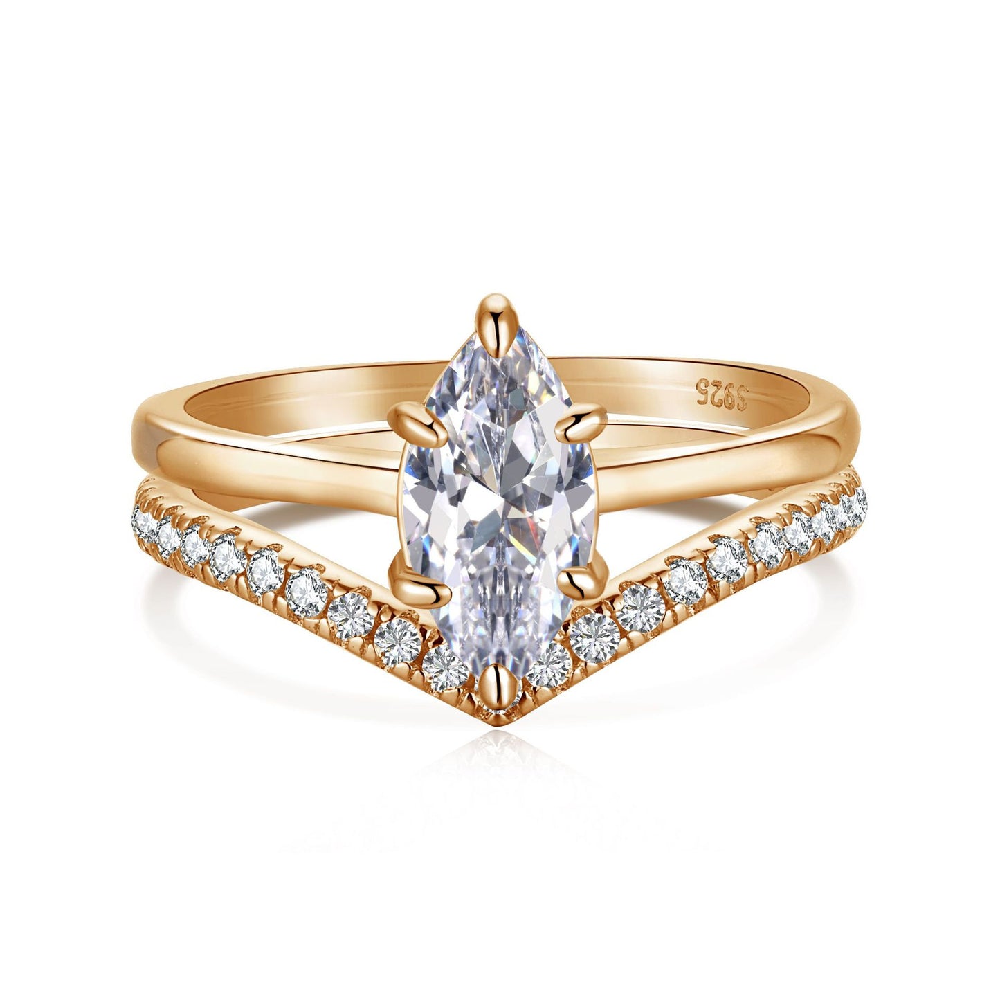 Temperament high carbon diamond stacking ring - jewelryweilin