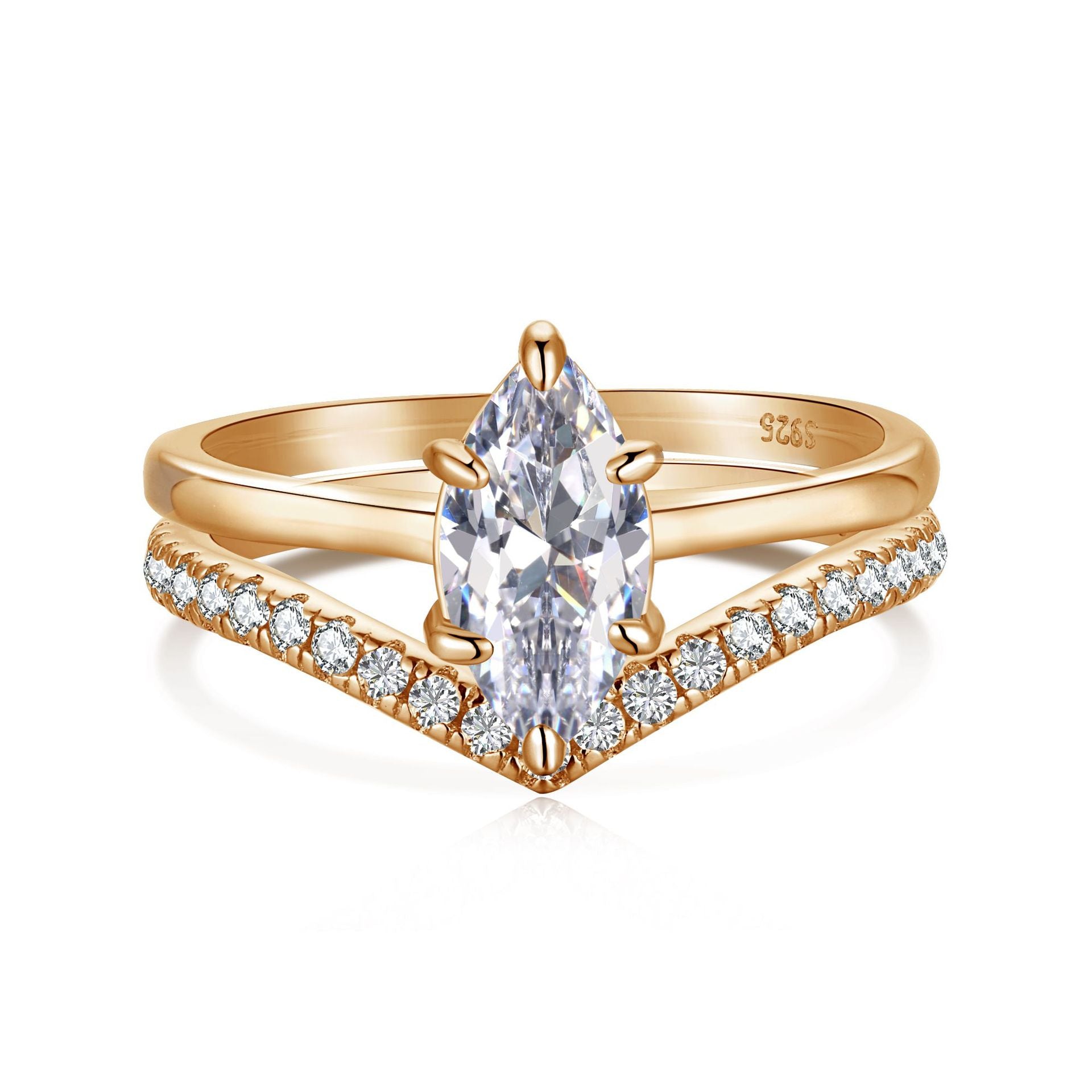 Temperament high carbon diamond stacking ring - jewelryweilin