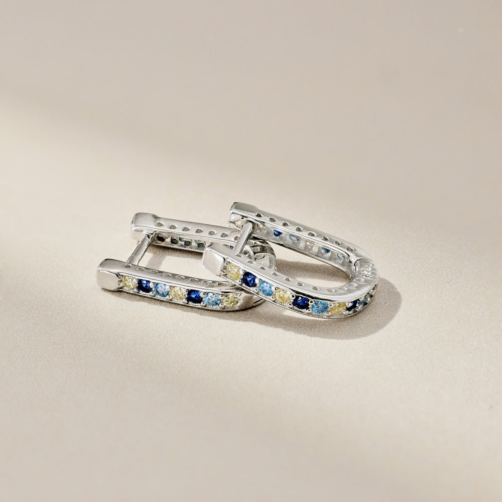 High-end design U-shaped earrings - jewelryweilin