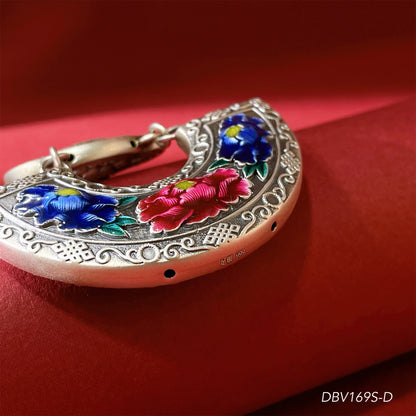 New Chinese style peony pendant - intricate hollow craftsmanship
