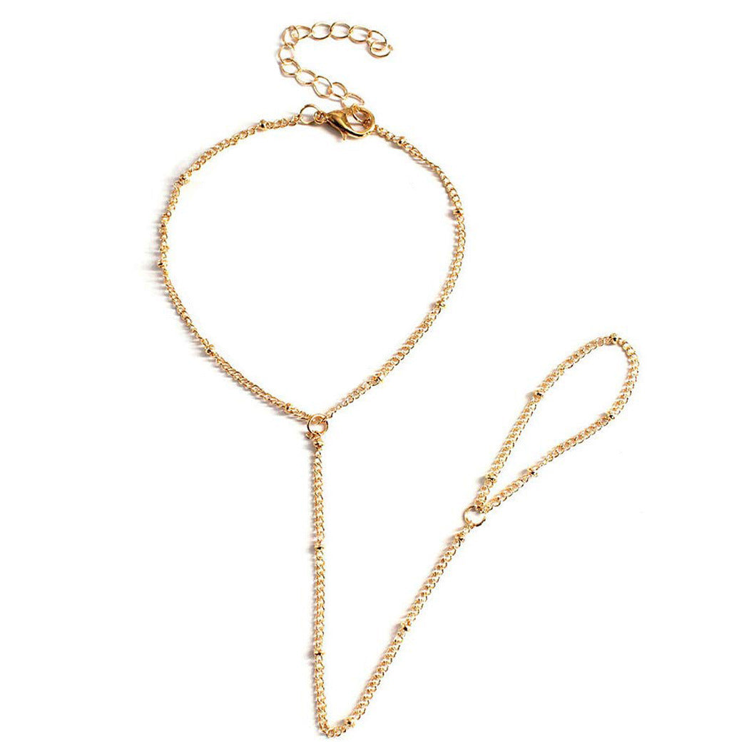 18k finger chain