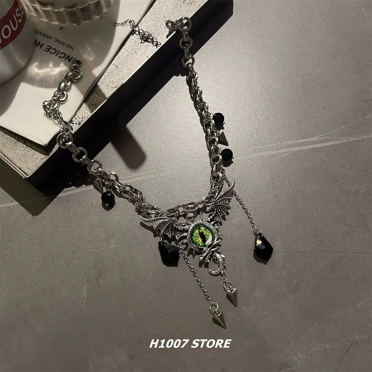 Hip Hop Dark Demon Eye Necklace