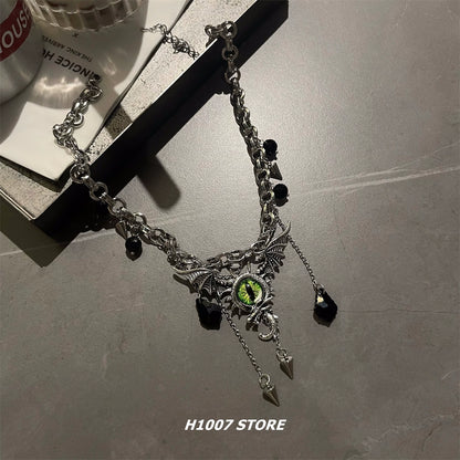 Hip Hop Dark Demon Eye Necklace