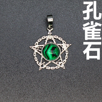 Evil Eye Malachite Pendant
