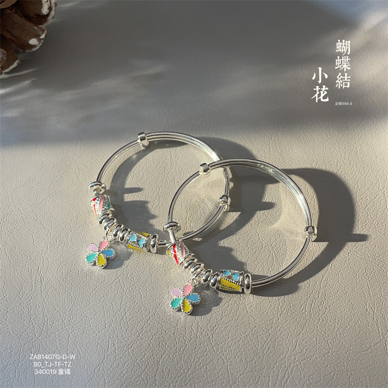 China A pair of colorful roller flower bracelets for children - jewelryweilin