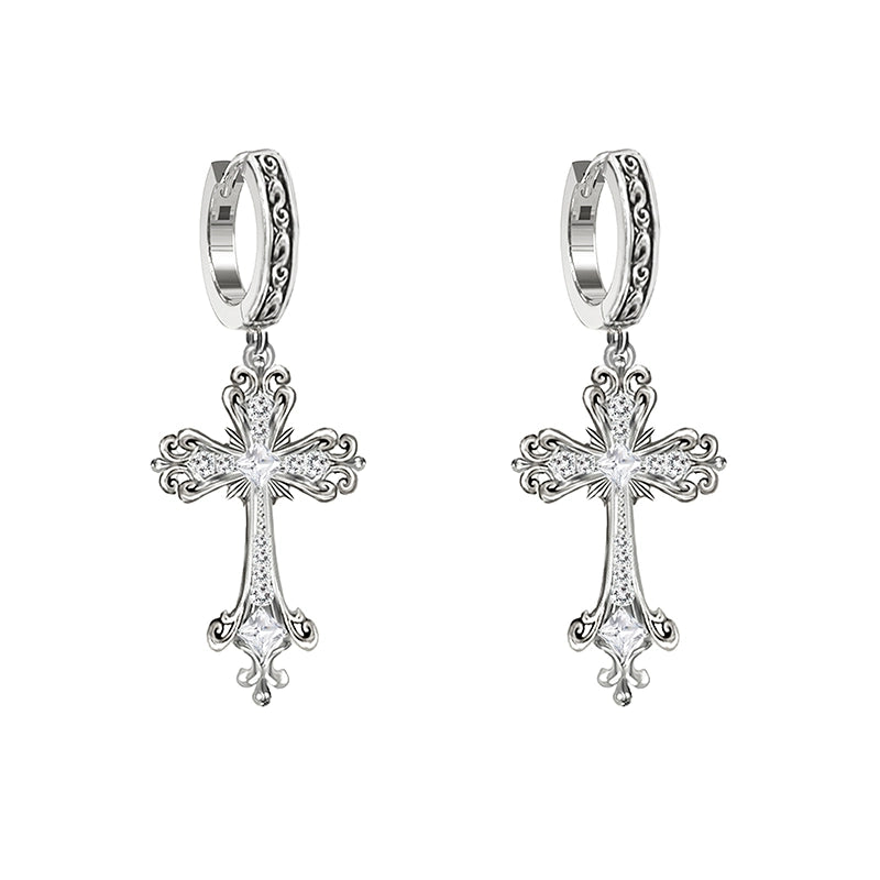 Cross necklace with multiple loops