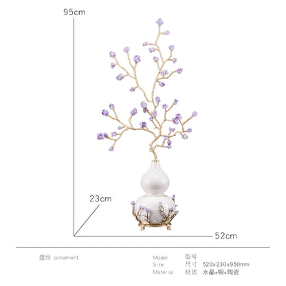 New Chinese style gourd natural amethyst stone ornaments