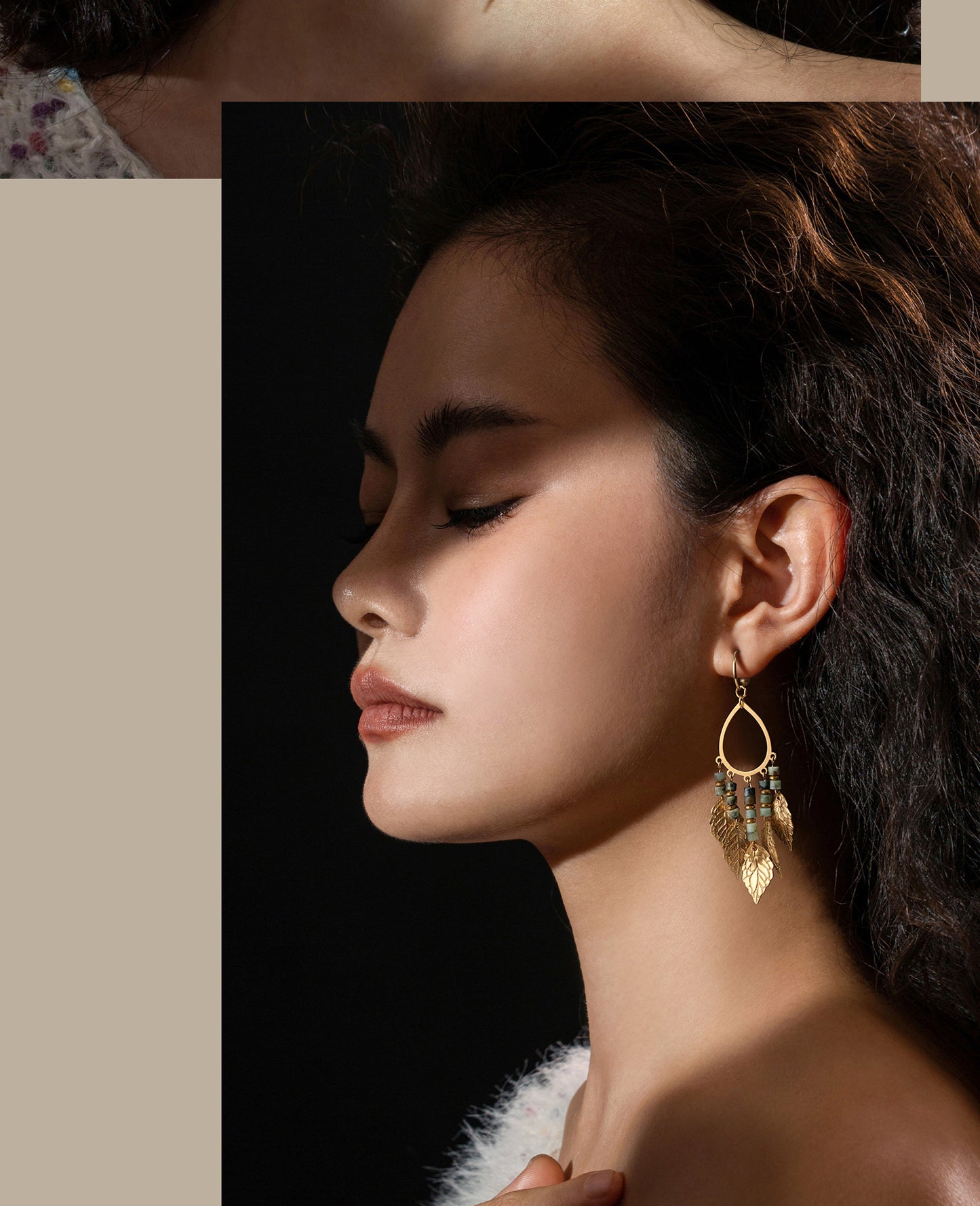 Ancient-style gold earrings