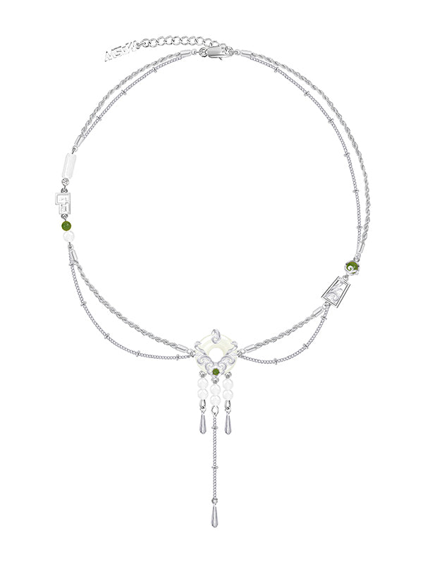 New Chinese style safety-ring tassel necklace