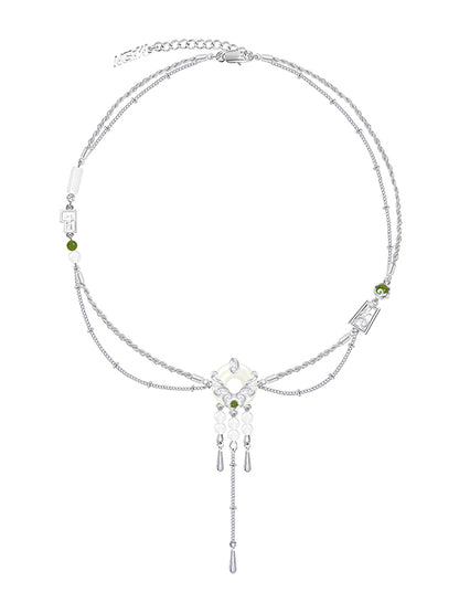 New Chinese style safety-ring tassel necklace