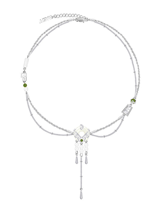 New Chinese style safety-ring tassel necklace