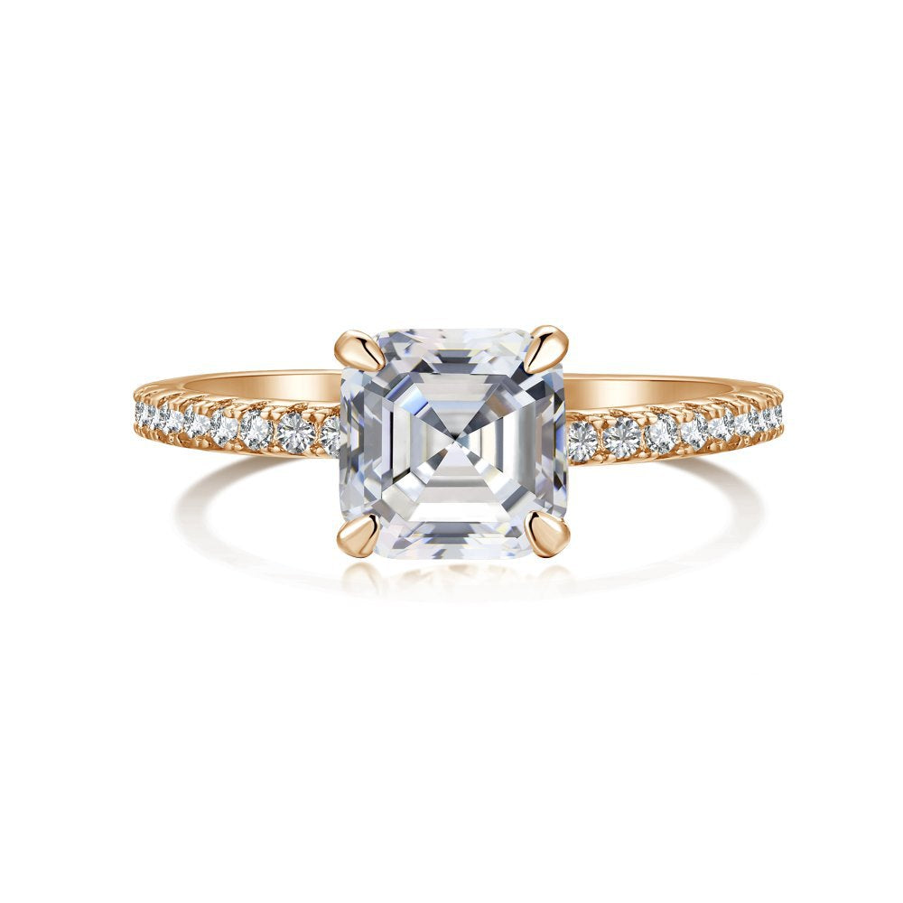 Temperament high carbon diamond stacking ring - jewelryweilin