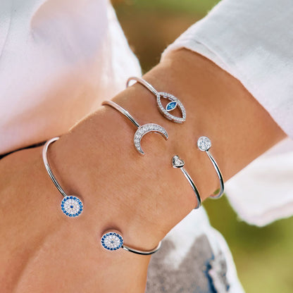 Trendy and fashionable devil eye zircon bracelet - jewelryweilin