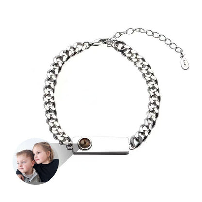 Photo projection square plate dragonbone bracelet