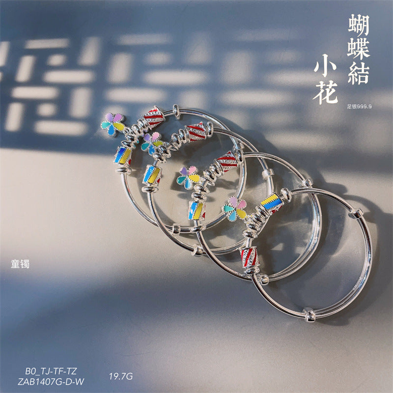China A pair of colorful roller flower bracelets for children - jewelryweilin