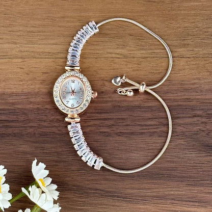 Luxury flower-shaped ladies watch