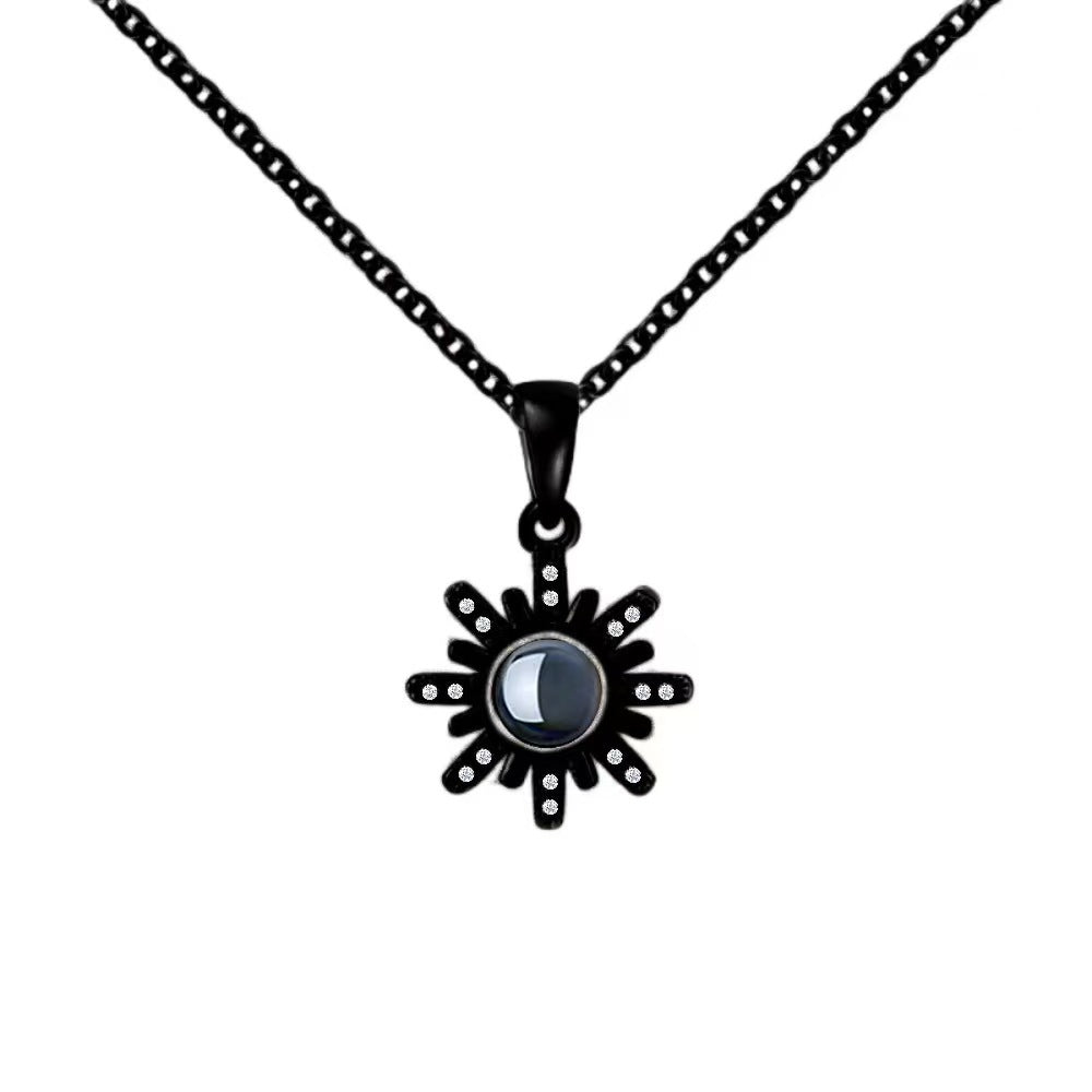Photo Projection Snowflake Necklace