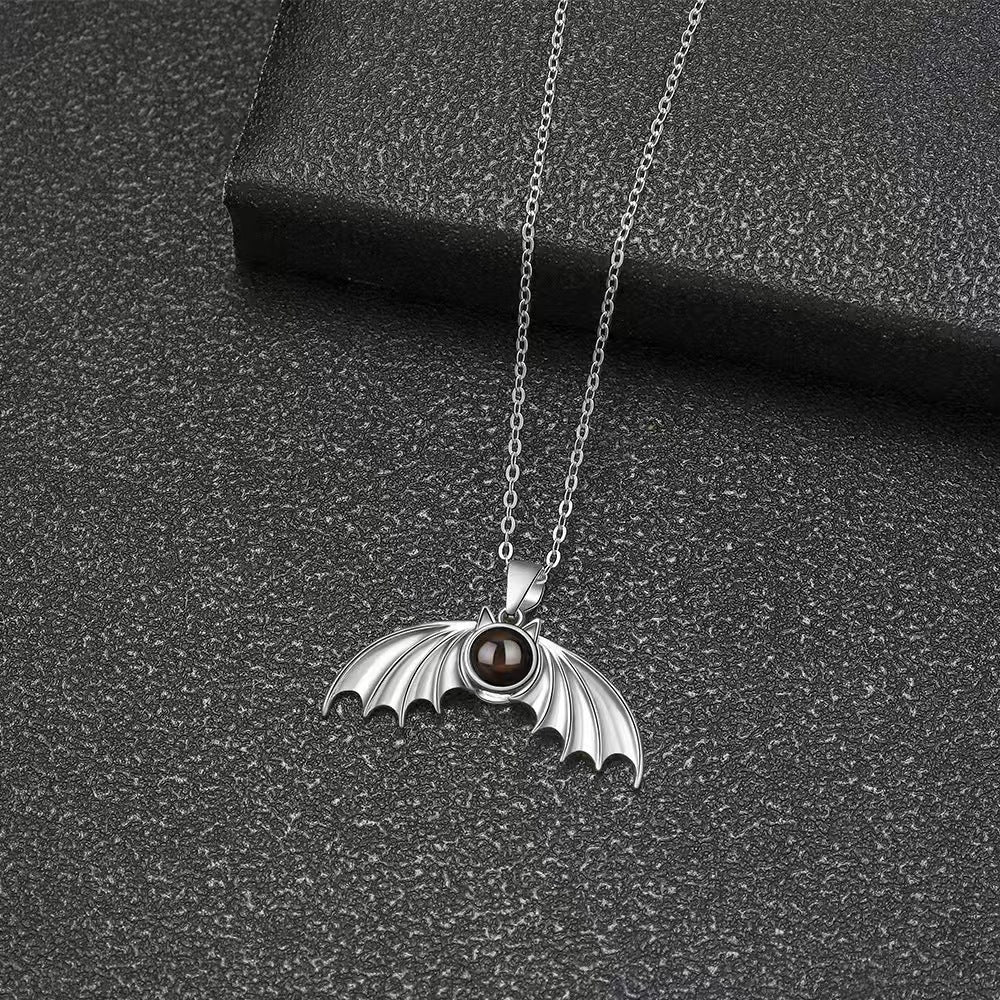 Photo Projection Bat Necklace