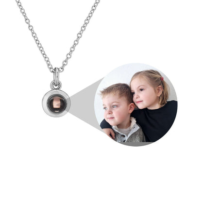 Photo projection pendant necklace