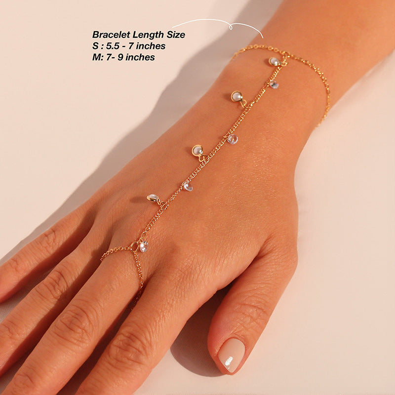 Zirconia finger bracelet