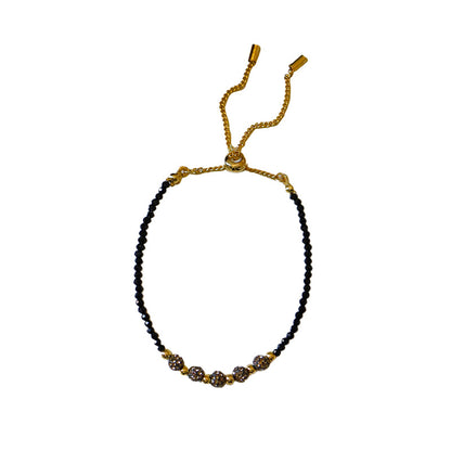 Gypsophila inlaid with zircon beaded bracelet - jewelryweilin